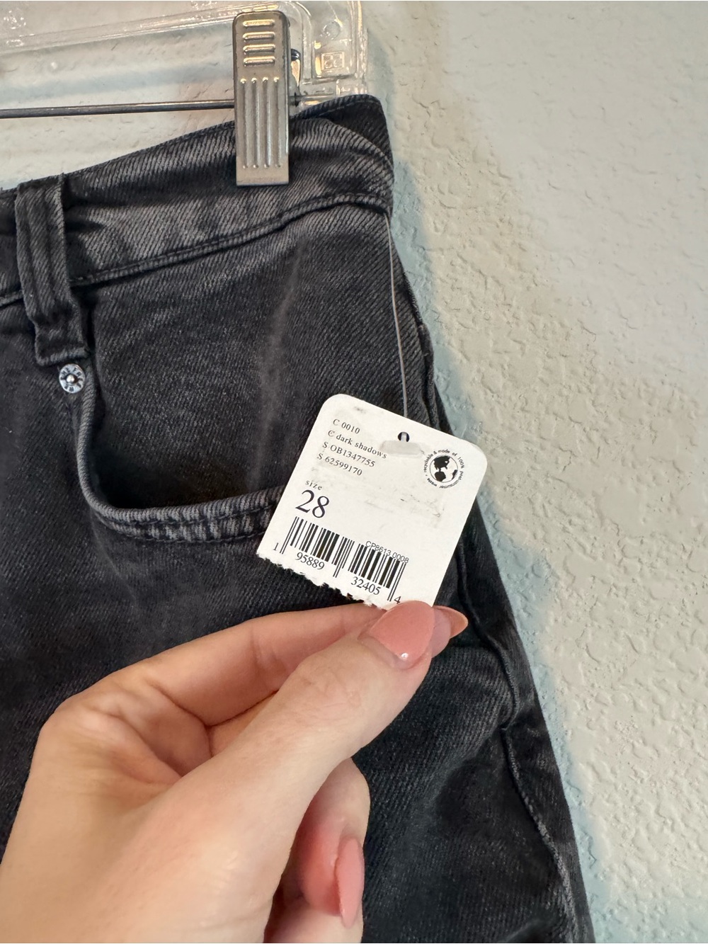Free People Chalet Black high Waisted Wide Leg Cropped Jeans Size 28 - Picture 6 of 12